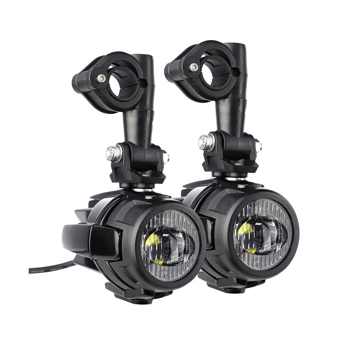 Faretti Led Moto Universali 40W + Griglie Off-Road