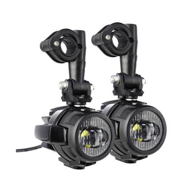 Faretti Led Moto Universali 40W + Griglie Off-Road