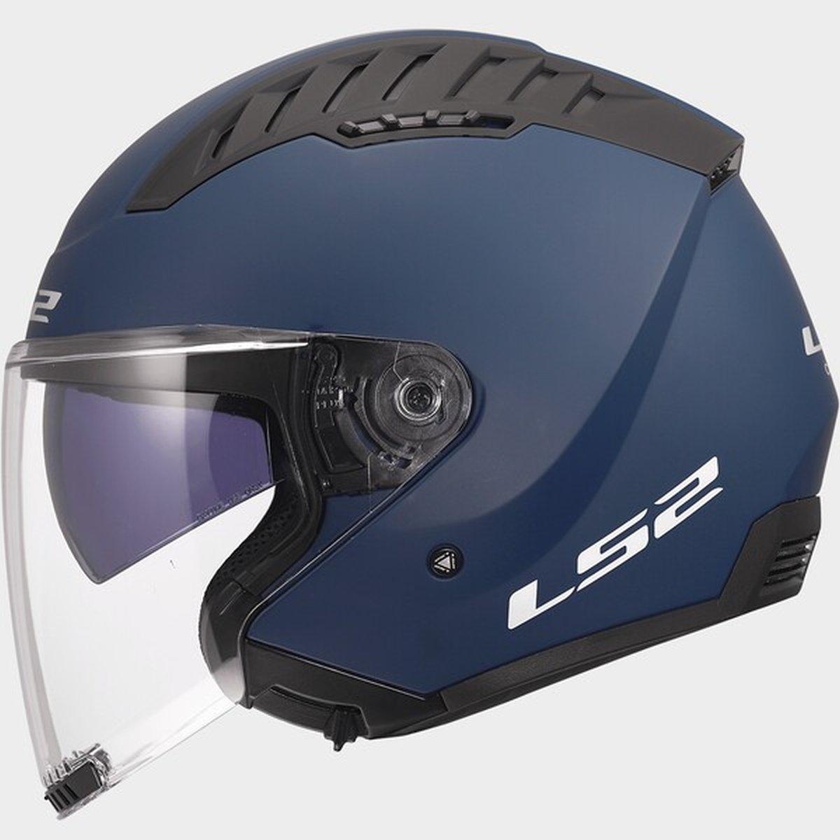 Ls2 of600 copter ii solid matt navy blue-06