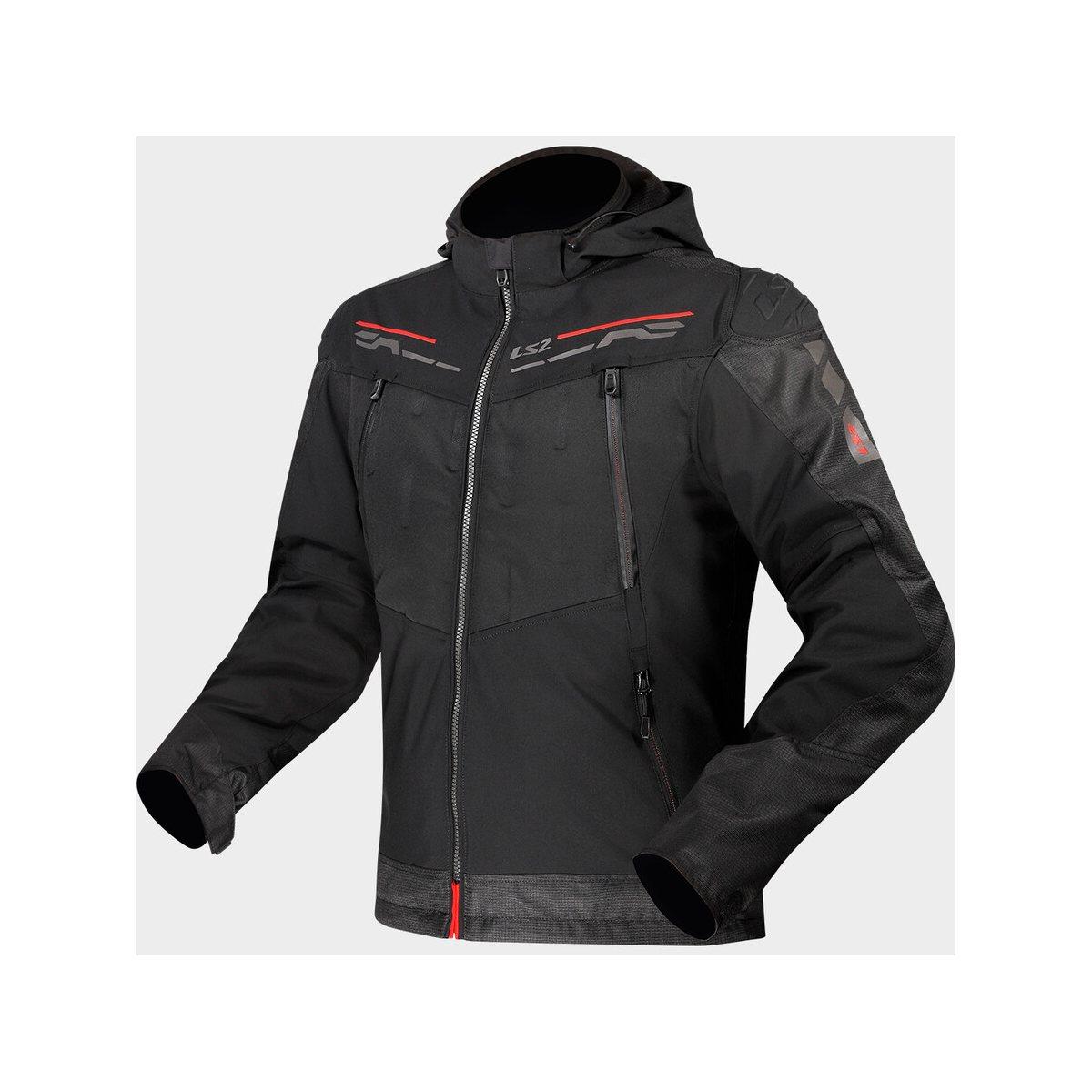 Ls2 zirconium evo man jacket black red