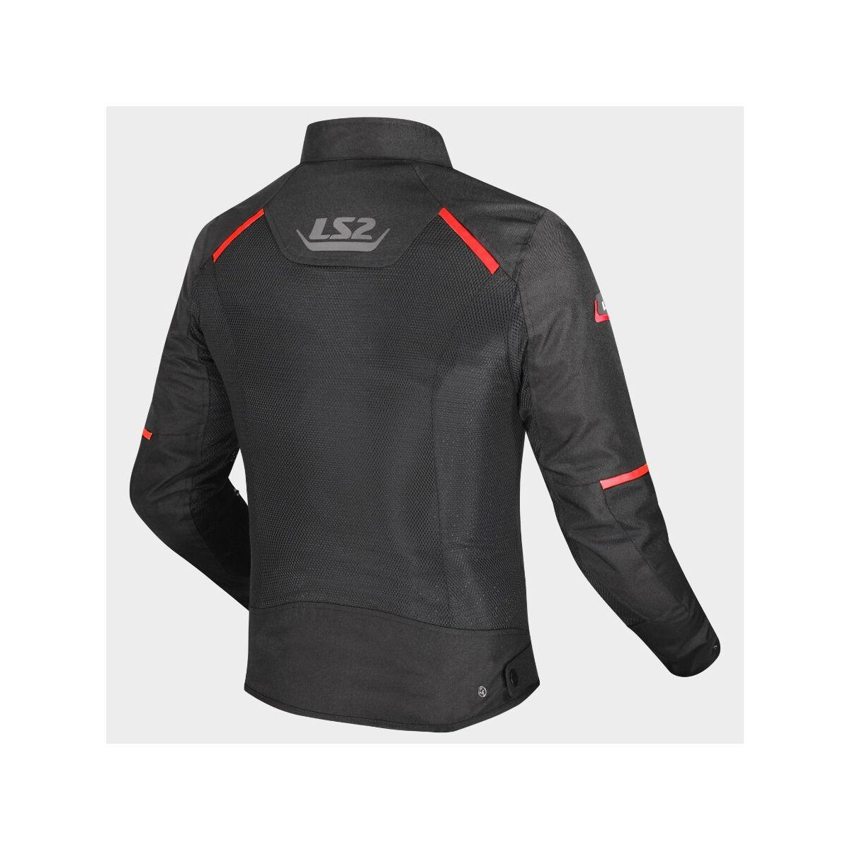 Ls2 breeze man jacket black red