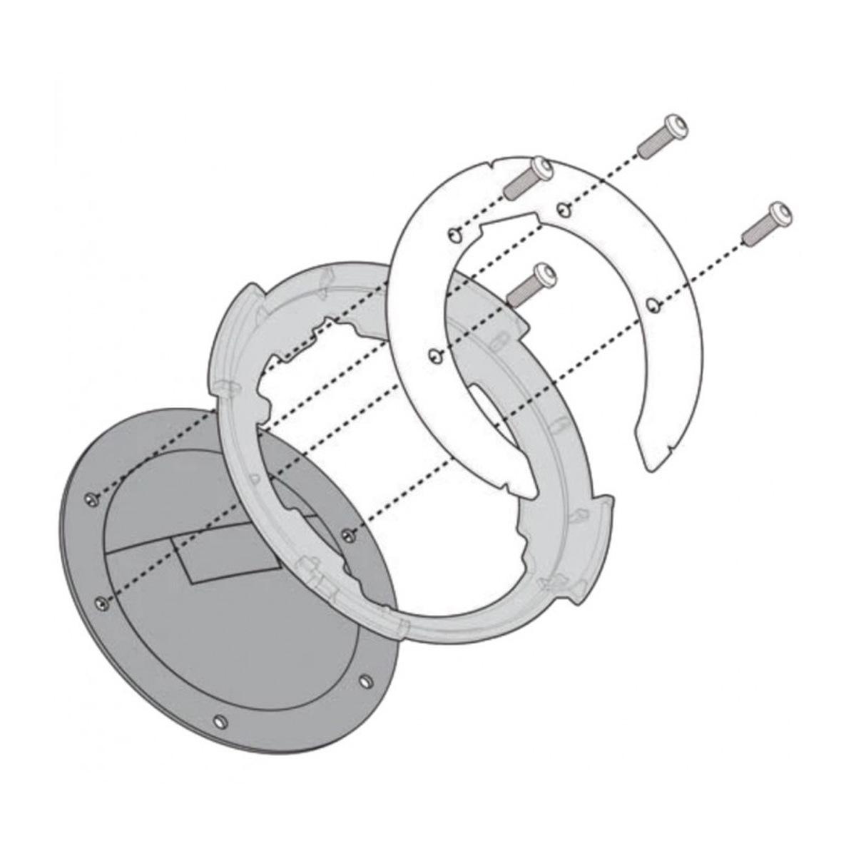 Flangia GIVI per borse da serbatoio TANKLOCK, TanklockED BF02