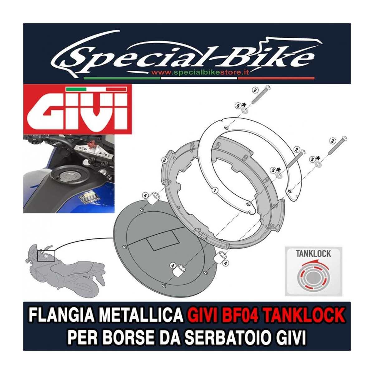 Flangia GIVI per borse da serbatoio TANKLOCK, TanklockED BF04