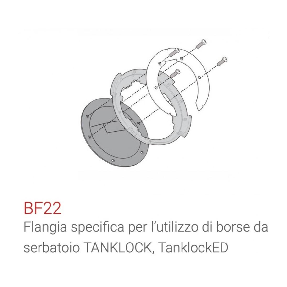 Flangia GIVI per borse da serbatoio TANKLOCK, TanklockED BF22