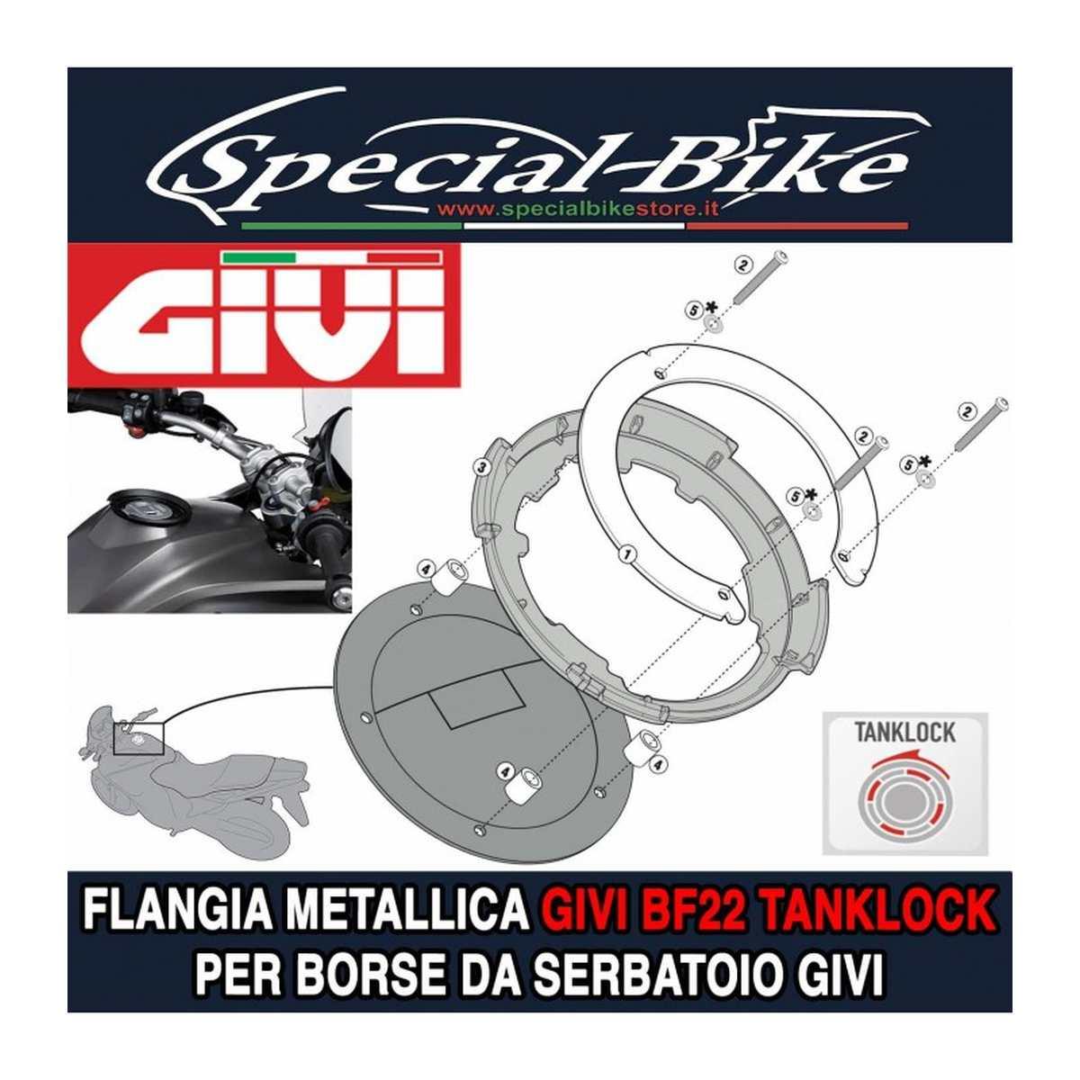 Flangia GIVI per borse da serbatoio TANKLOCK, TanklockED BF22