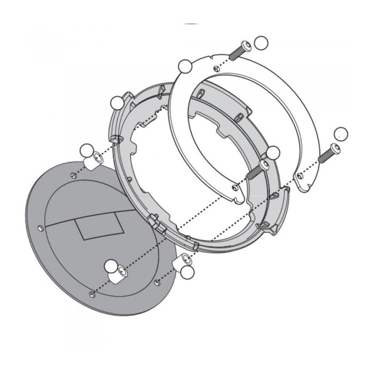 Flangia GIVI per borse da serbatoio TANKLOCK, TanklockED BF34