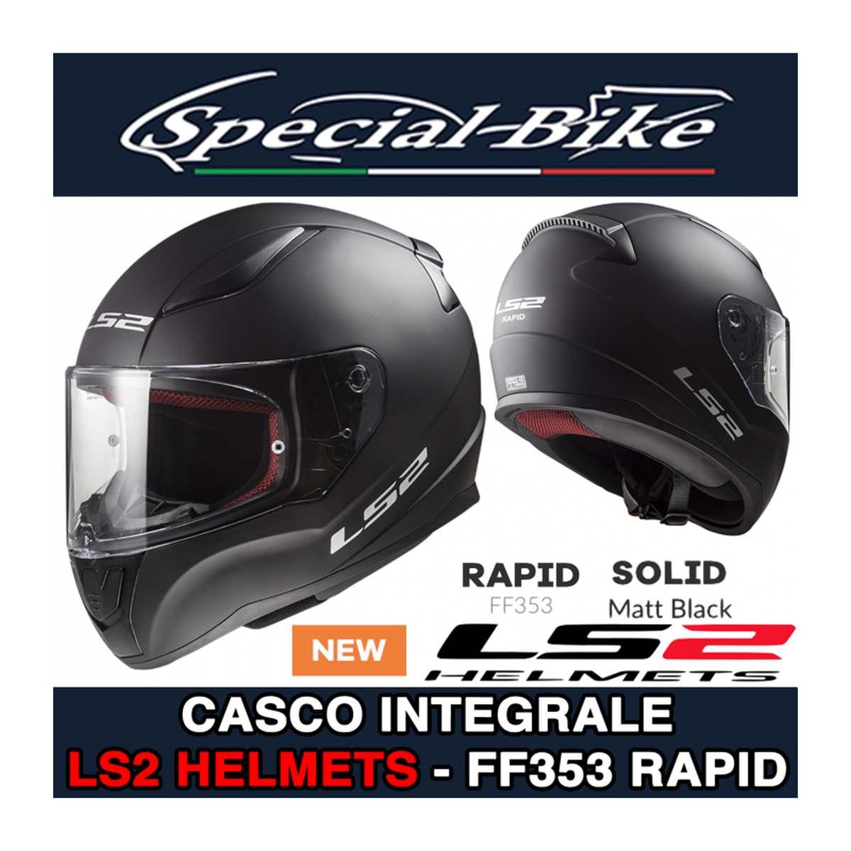 Ls2 ff353 rapid ii solid matt black