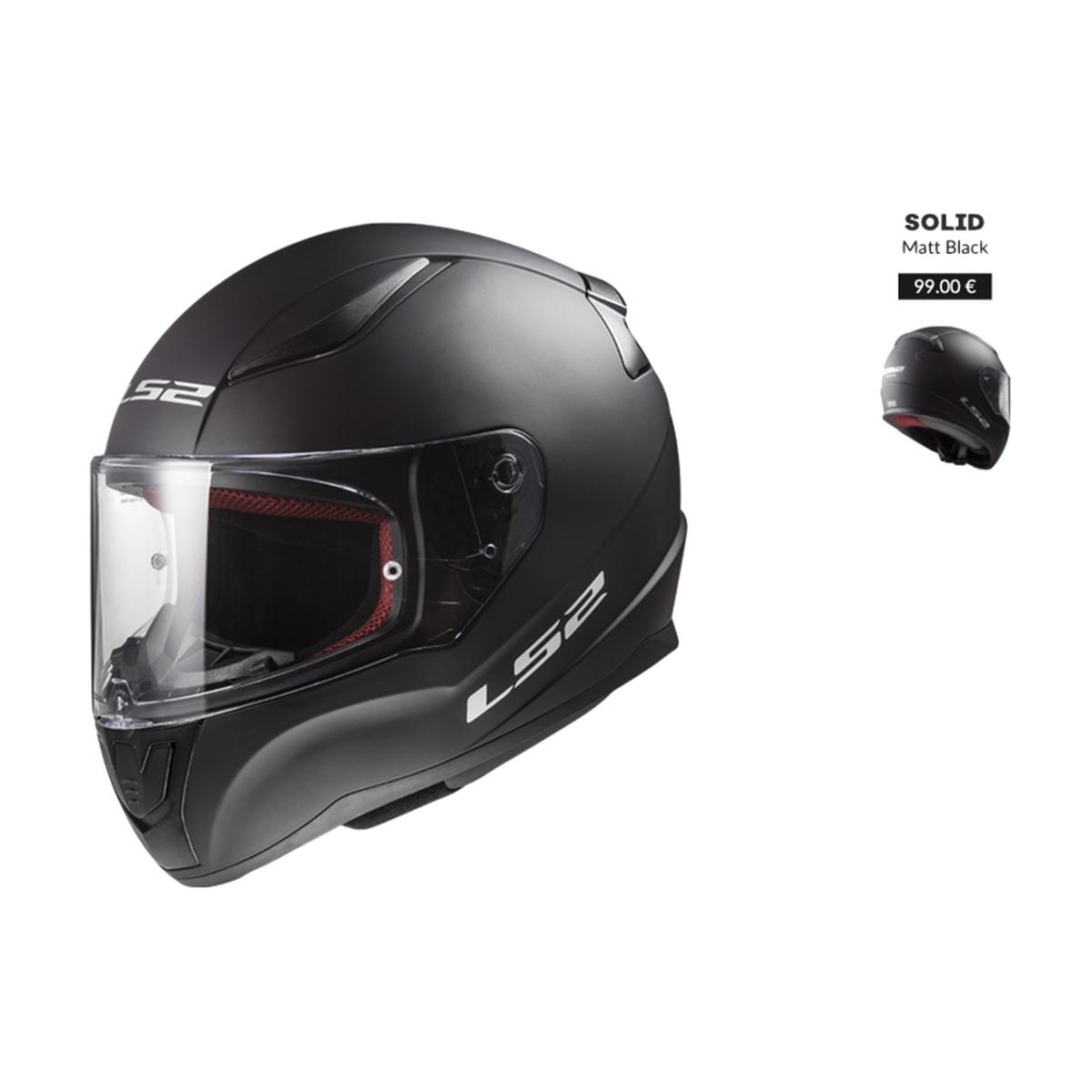 Ls2 ff353 rapid ii solid matt black