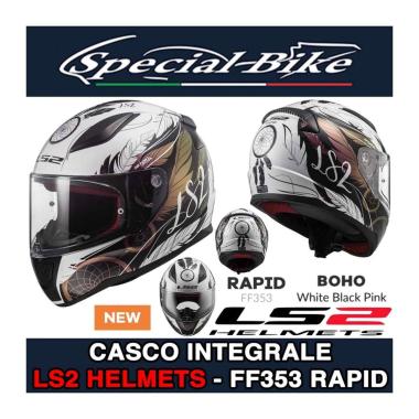 Ls2 ff353 rapid ii boho white black pink