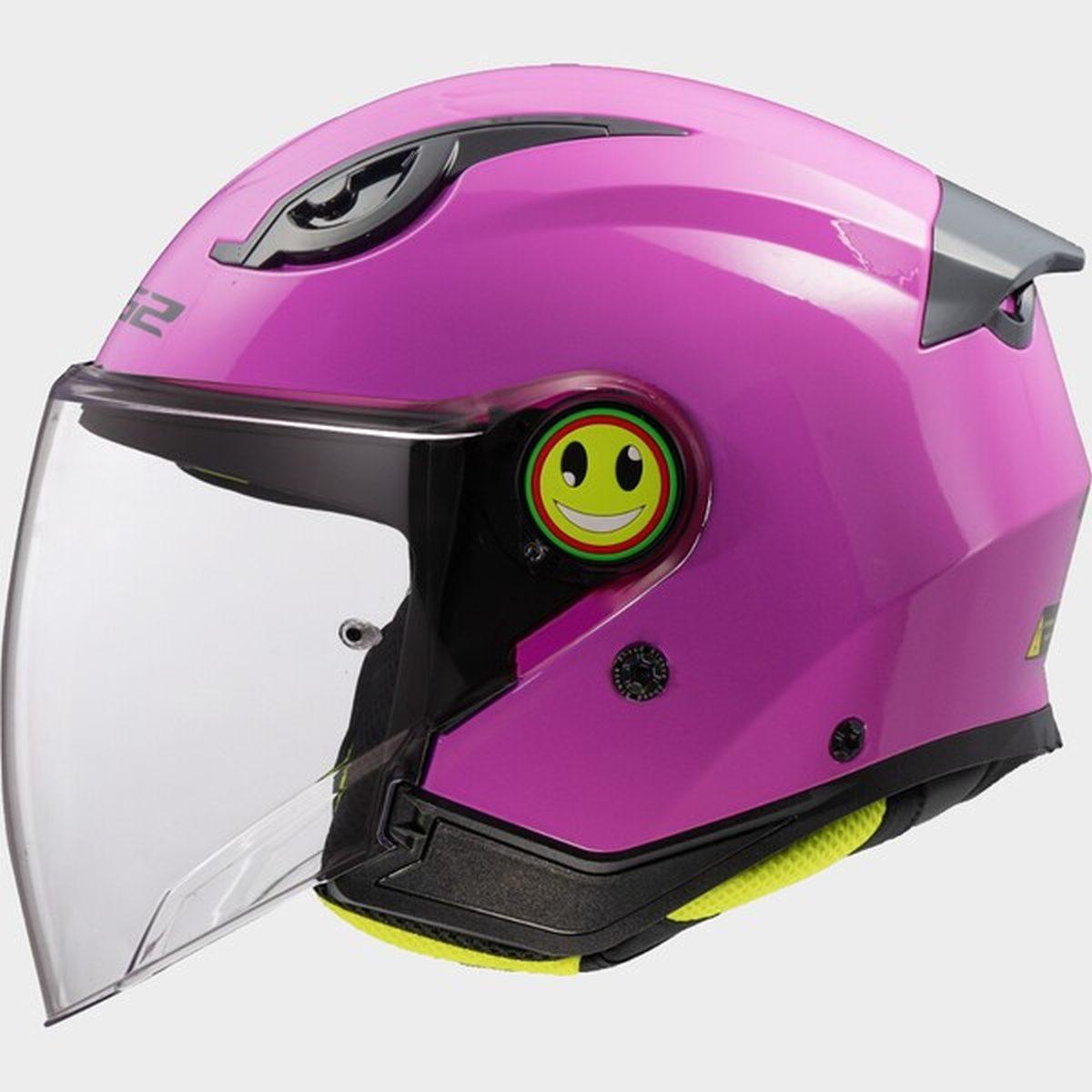 Ls2 of622 funny ii solid pink