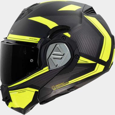 Ls2 ff906 advant revo matt black h-v yellow