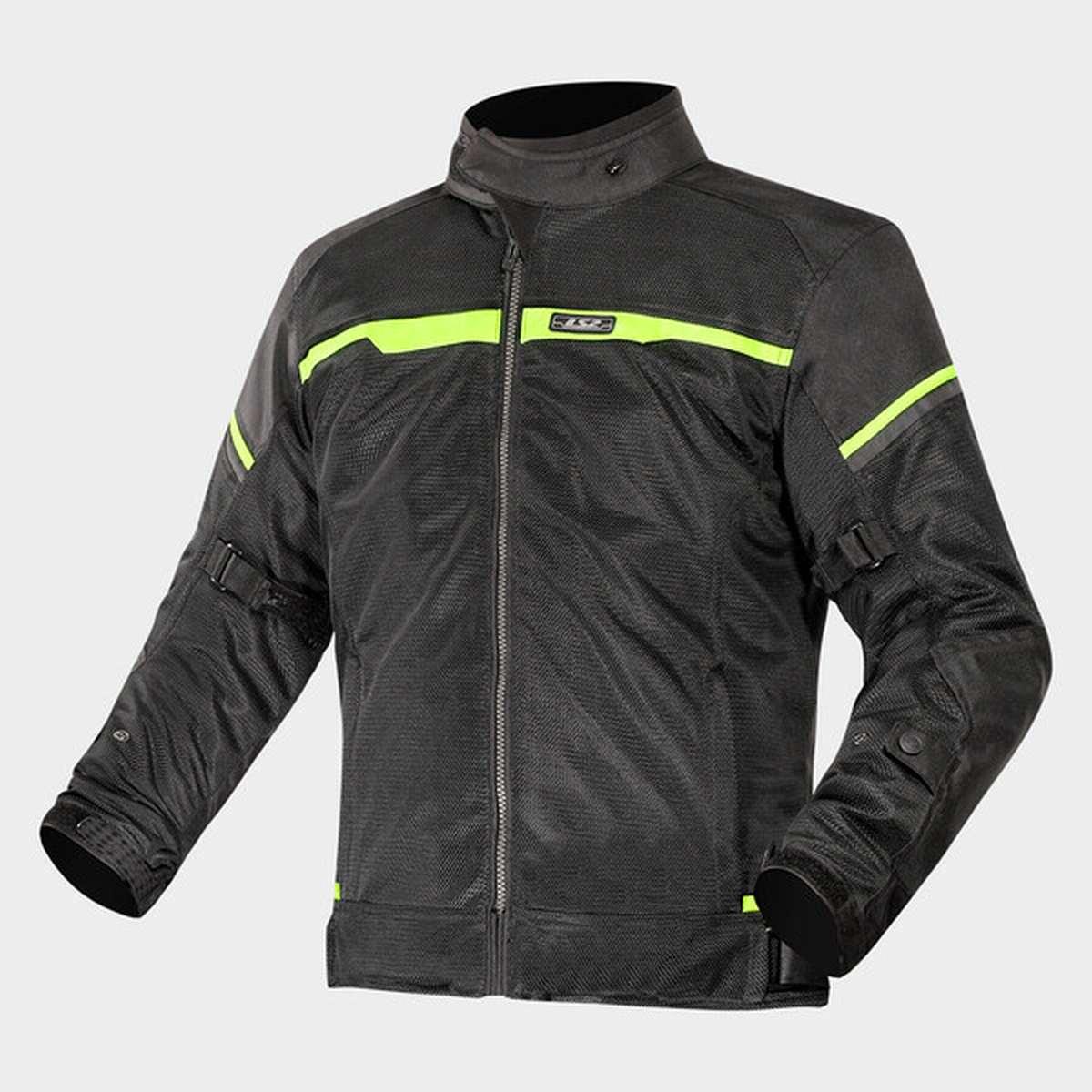 Ls2 riva man jacket black neon yellow