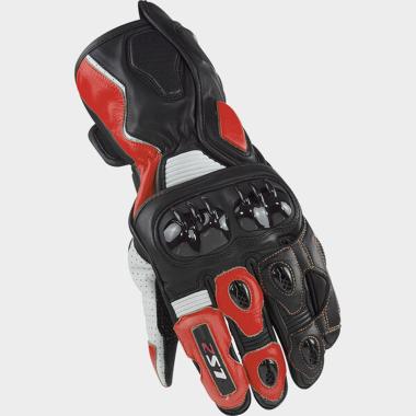 Ls2 swift racing gloves black white red